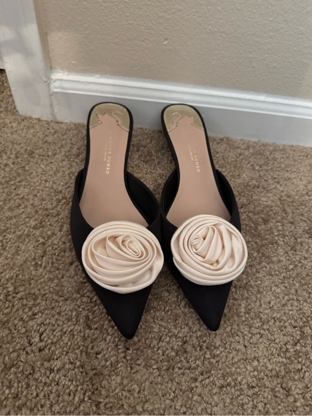 Antonio Melani x Jennifer Sumko Jensy Faille Flower Dress Mules